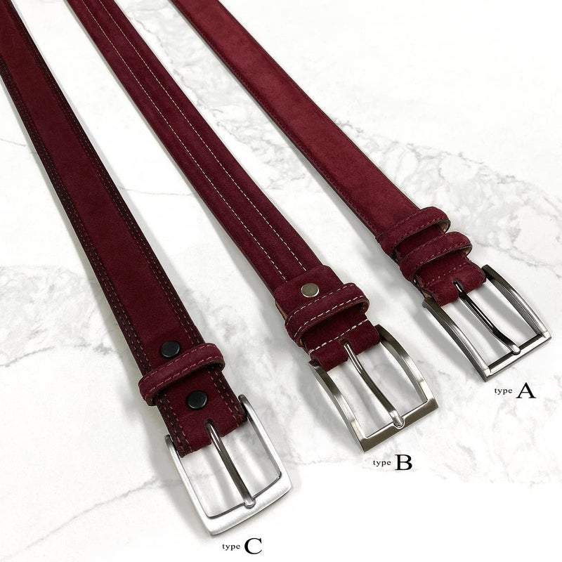 Belts.com 351000-AE354NB Men's Belt Suede Full Leather Belt Casual Dress Leather Belt 1-3/8"(35mm) Wide (Gray, 36) - Image 5